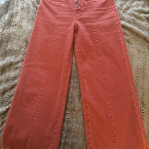 Burgundy Wide-Leg Pants